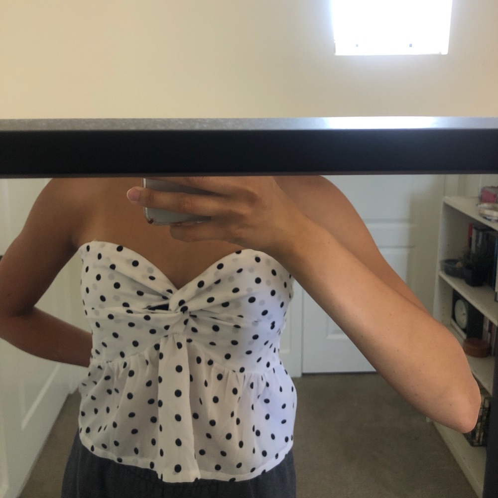 Polka dot bandeau top